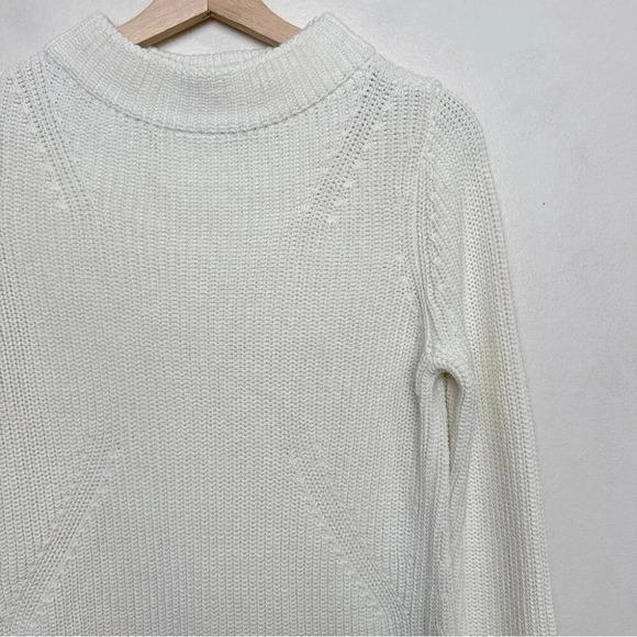 Talbots  Womens Small Chunky Cream Mock Neck Sweater - Picture 6 of 14